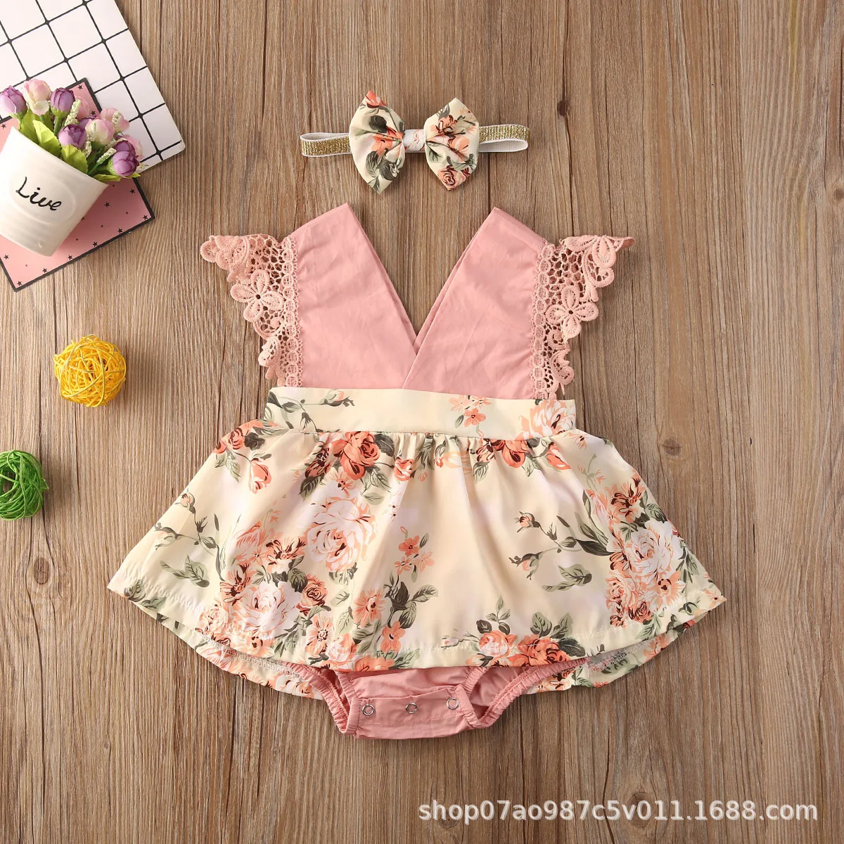 Baby Girl Dress New 2-piece Red Flower Baby Clothing Newborn Girl Lace Dress Princess Skirt Clothing 0-24M Princess Dress